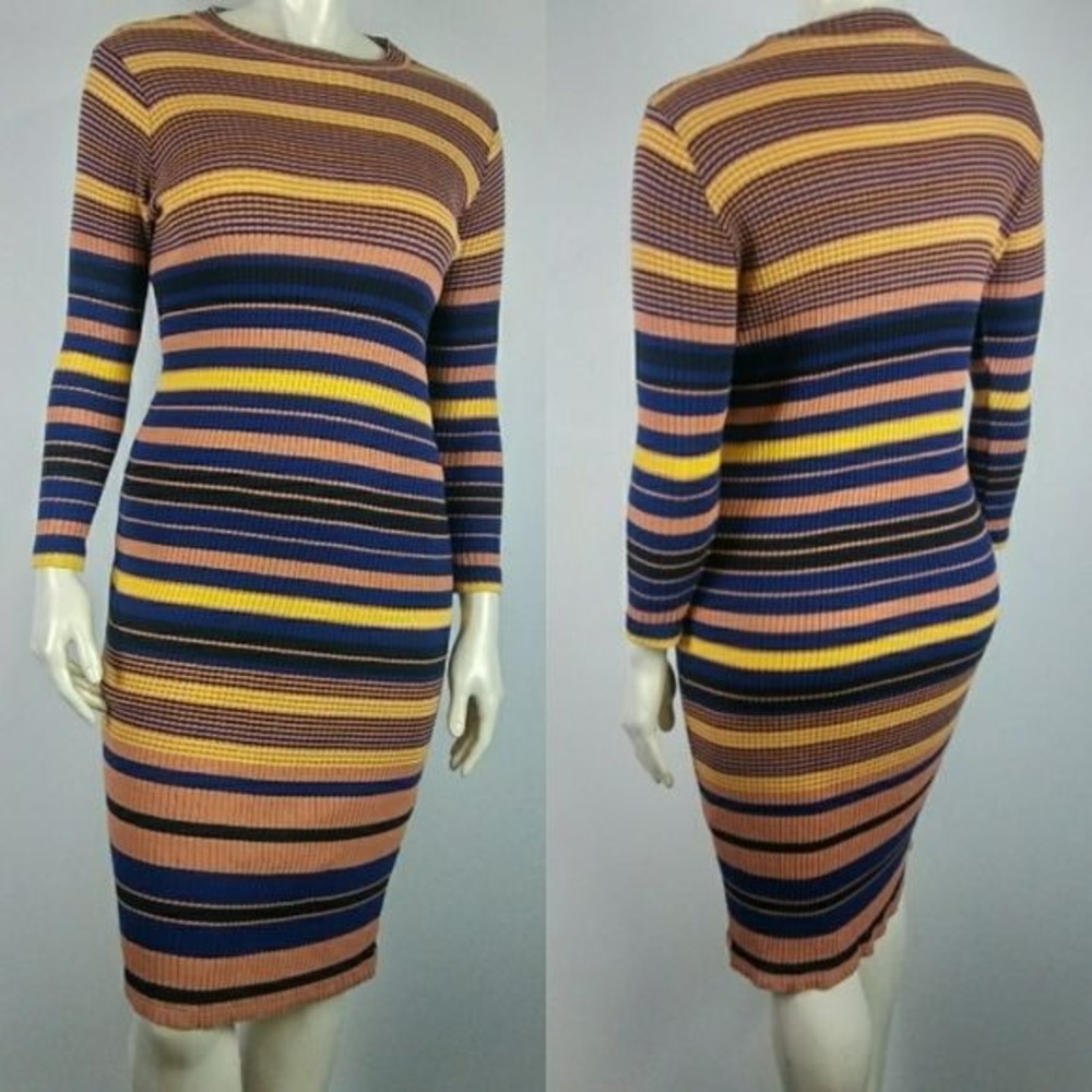 ASOS Stripe Long Sleeve Dress Size US 4
